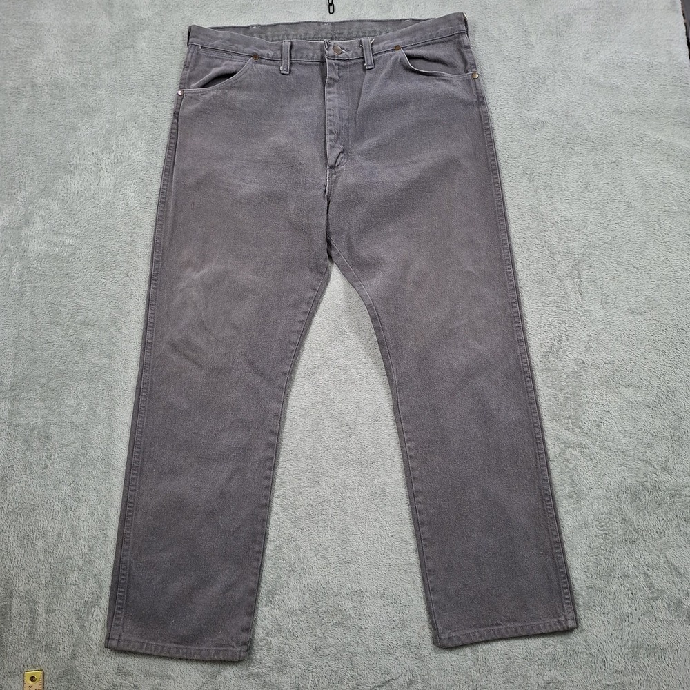 Vintage Wrangler Mens Jeans 38x30 13MWZCG Cowboy Cut Western Made In USA Gray